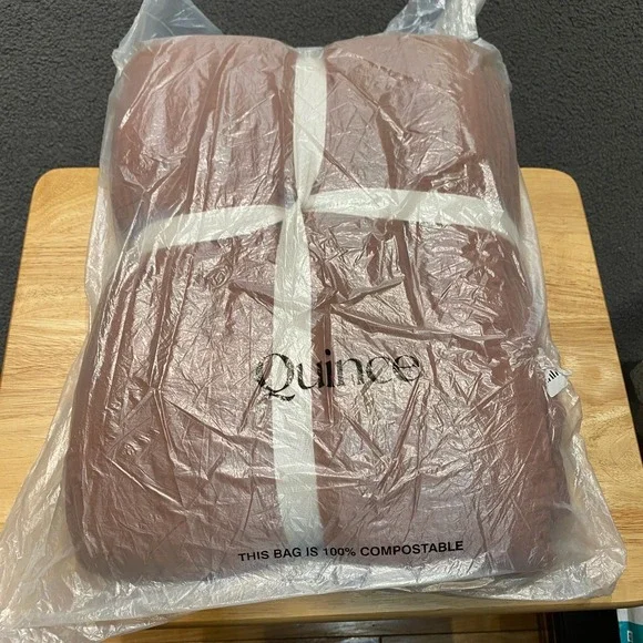 Quince Organic Airy Gauze Blanket Queen Size Terracotta Cotton - Picture 2 of 5